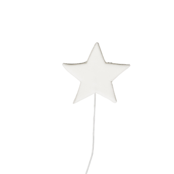 1.5" Stars on Wire - Large - White